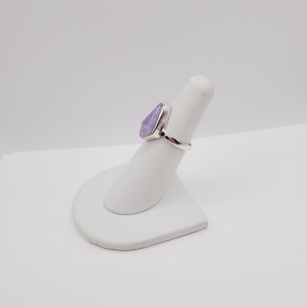 Silver Purple Lavendar Gemstone Ring - Picture 6 of 8